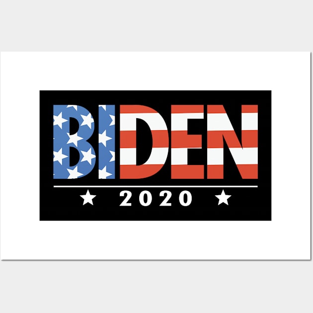 Joe Biden 2020 For President Democrat USA American Flag Design Wall Art by ScottsRed